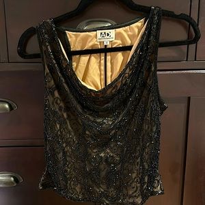 Gorgeous beaded silk top.
